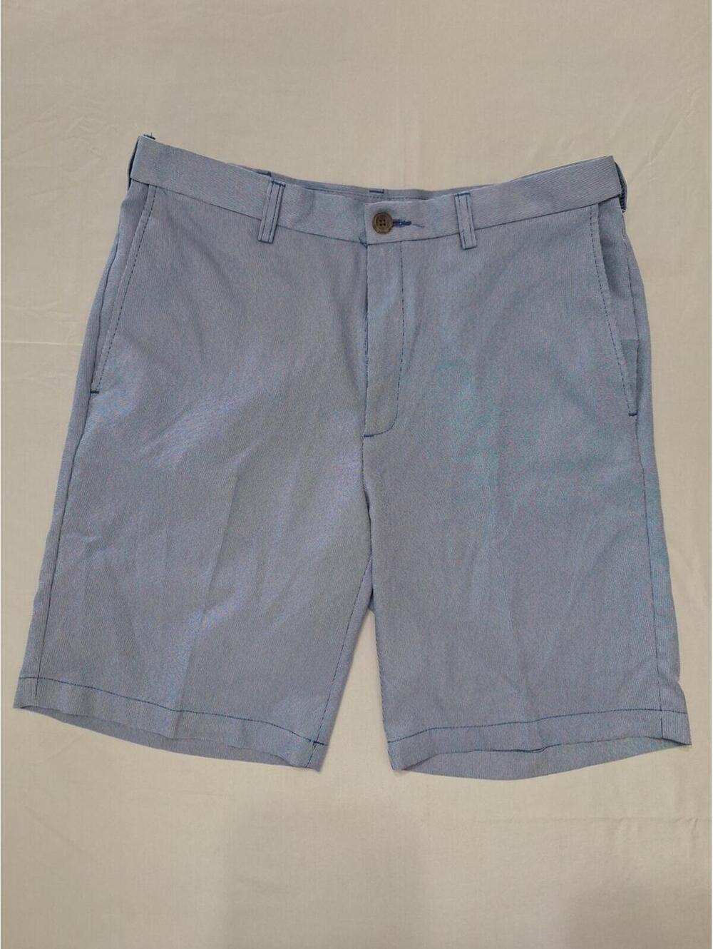 Haggar Cool 18 Pro Blue Lightweight Performance Active Men's Shorts